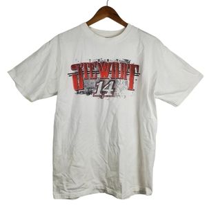 Chase Authentics Nascar Tony Stewart Chevy Impala 2 Sided White T-Shirt Sz L